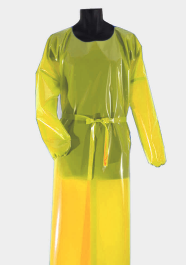 18 Yellow, 50” long gowns